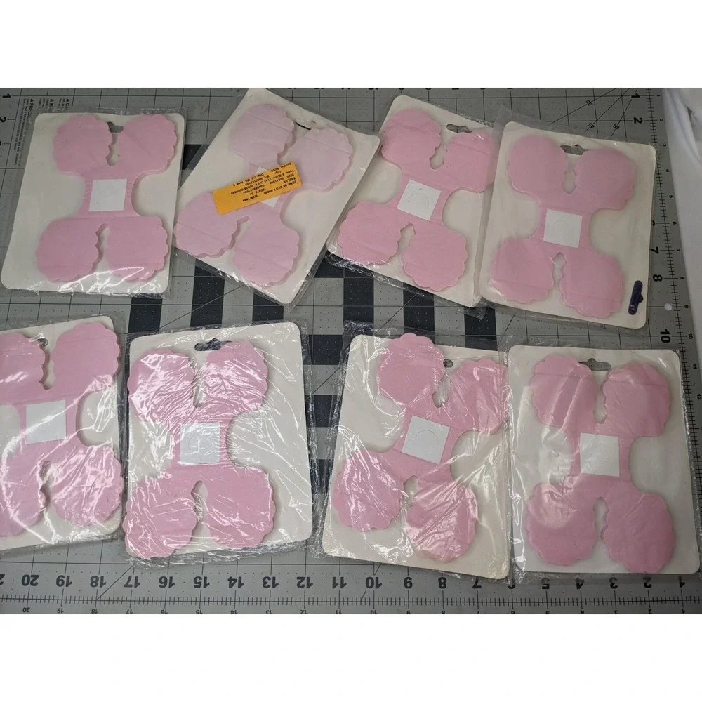Beistle 12 Foot Leaf Garland 55628 Pink White Lot of 8 and 15‎ Inch Bell